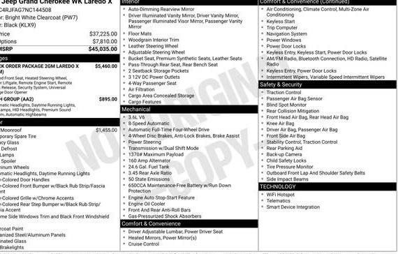 JEEP GRAND CHEROKEE 2022 1C4RJFAG7NC144508 image